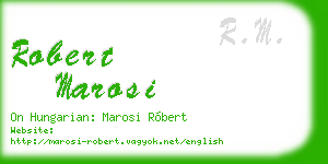 robert marosi business card