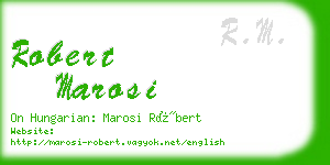 robert marosi business card